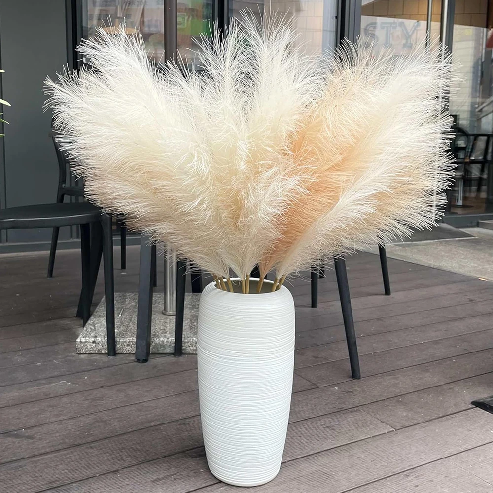 

YeeNanee 6pcs 110cm Tall Artificial Pampas Grass Large Pompous Grass Fluffy Fake Plants Floor Vase Filler for Boho Home Decor