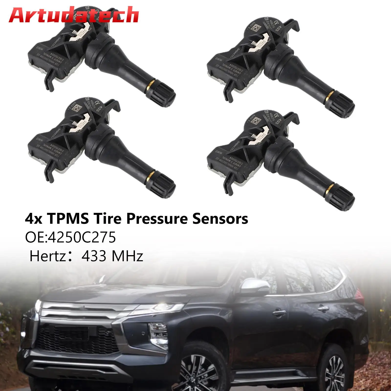 

4x TPMS Tire Pressure Monitoring Sensor Programmer 4250C275 For Mitsubishi Attrage Mirage Pajero Tire Repair Tools Scanner