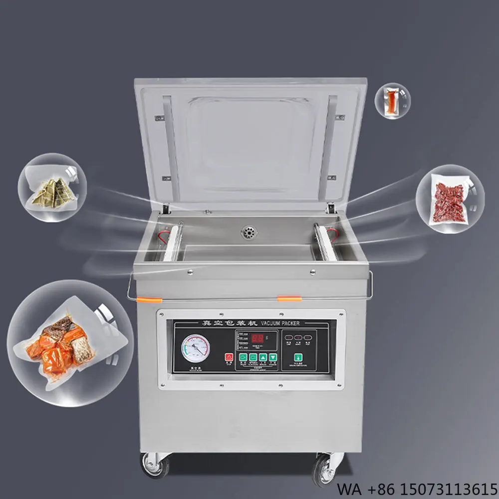Dz-400 Commercial Table Top Vacuum Packing  Compact Design Stainless Steel Body for Pouch Film for Food Chamber Sealing