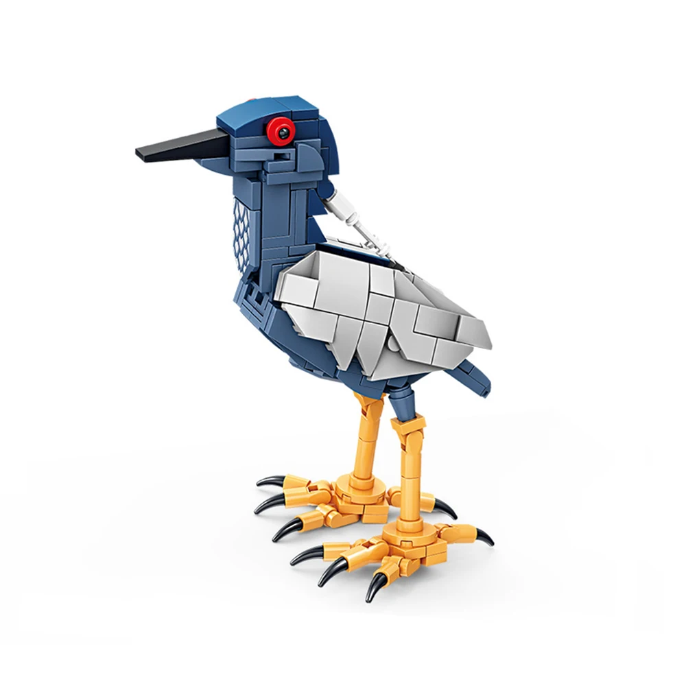 Krähe, Möwe, Kranich, Oriole, Gans, Sonnenvogel, Nachtreiher, Haustier, Vogel, Tierbaustein, Spielzeug, Puzzle, Geschenk für Kinder, DIY-Desktop-Dekoration