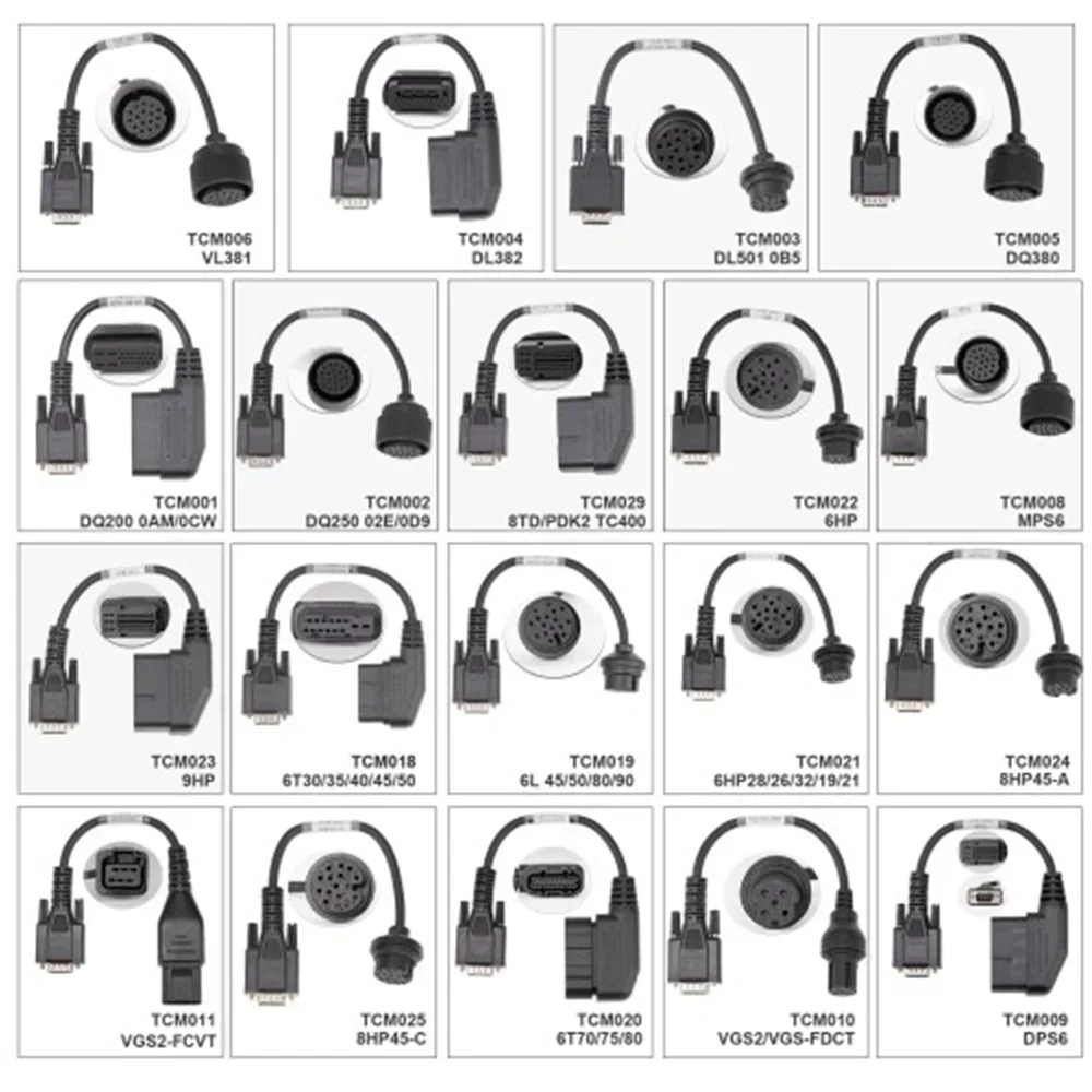 

OBDSTAR TCM Cables Collection Kit Full Set 19 PCS for Transmission Mileage Calibration and ECU cloning Work with DC706 / G3