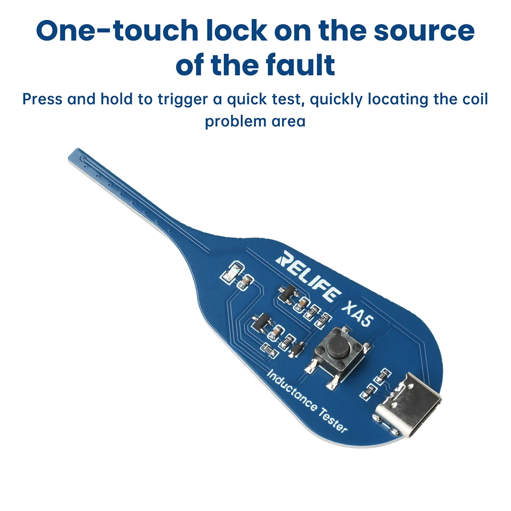 XA5 Inductance Tester Mainboard Coil Tester Electromagnetic Induction Inductance Testing Tool Quick Troubleshooting Type C