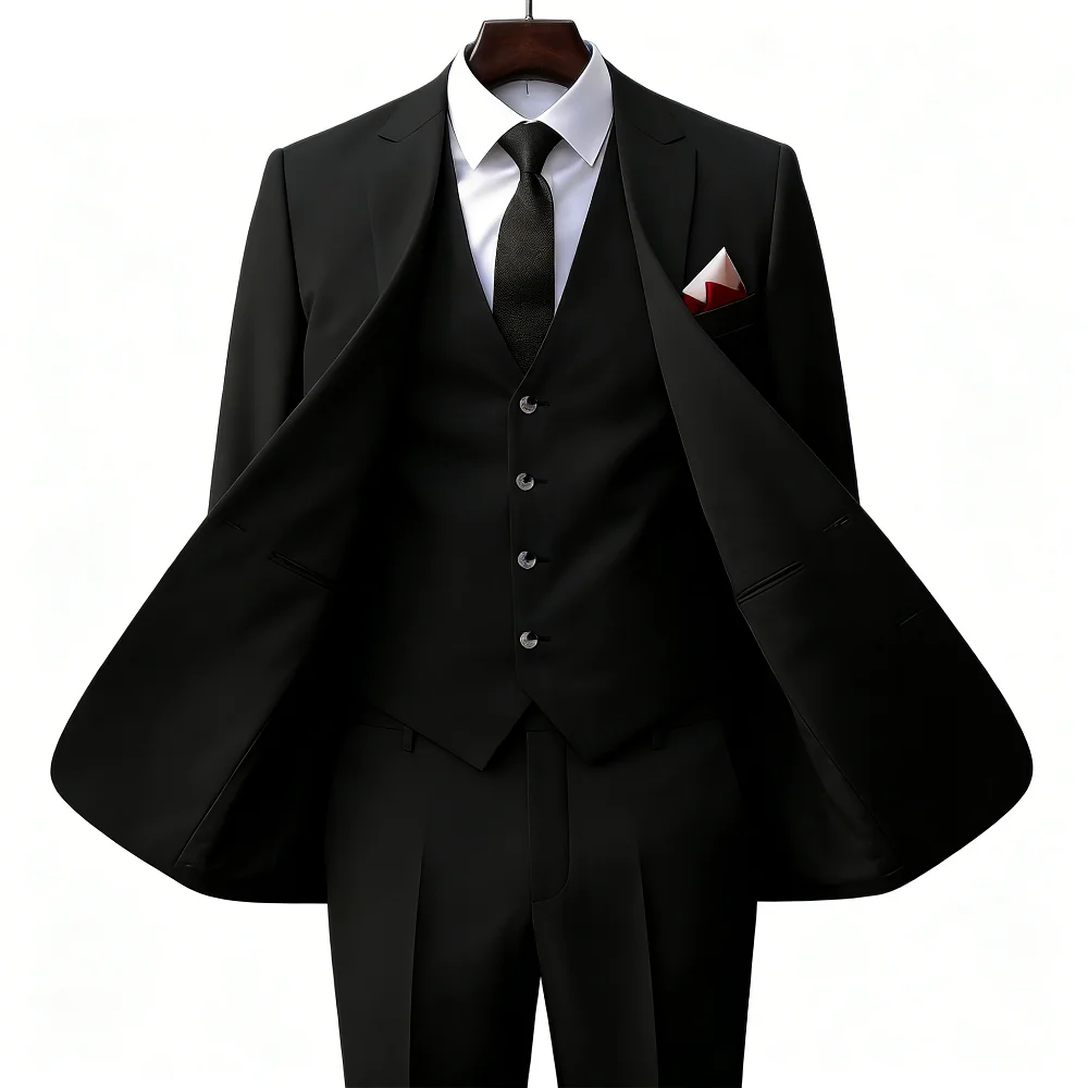 

Novo Pink Tuxedo 3-Piece Male Wedding Suit Custom-Made Single Breasted Slim Fit Men's Clothing (jaq)