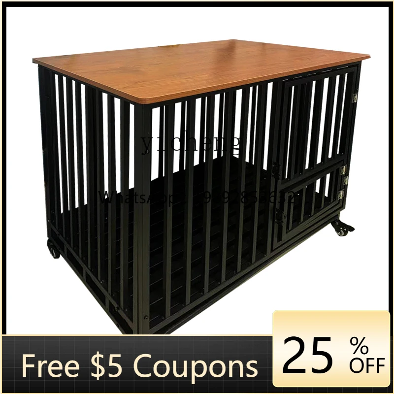 

ZC Wooden Pet Indoor Golden Retriever Shiba Corgi Large Medium Small Dog Household Isolation Fence with Toilet