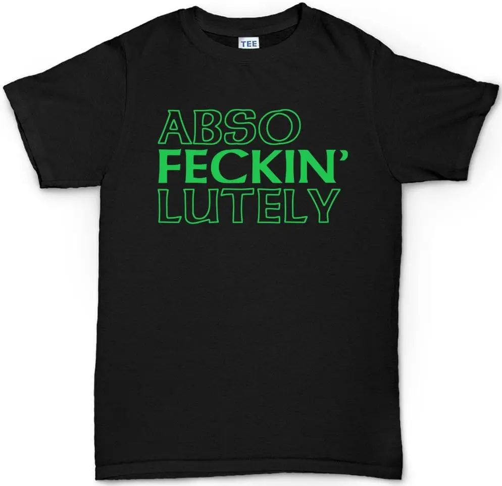 Abso Feckin' Lutely Tshirt - St Patricks Day Shirt Men - Lucky Saint Paddy Clover T Shirts - Leprechauns Shenanigans Irish