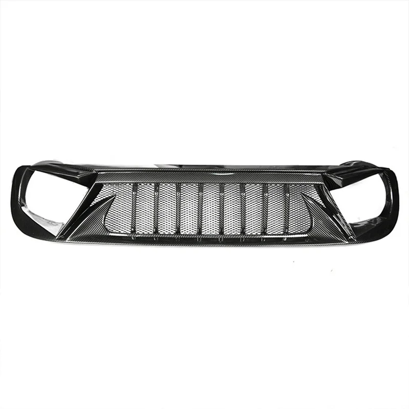 For Jeep Renegade 2019 20 21 22 23 Front Bumper Mesh Grille  Sport Racing Matt Glossy Black Carbon Exterior Upgrade Accessories - view 5