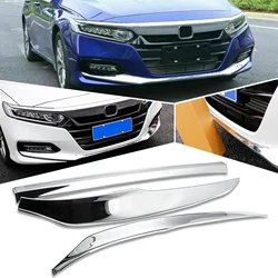 3pcs Chrome Silver Front Bumper Lip Cover Molding Trims Decoration For Honda Accord 2018 2019 2020 2021