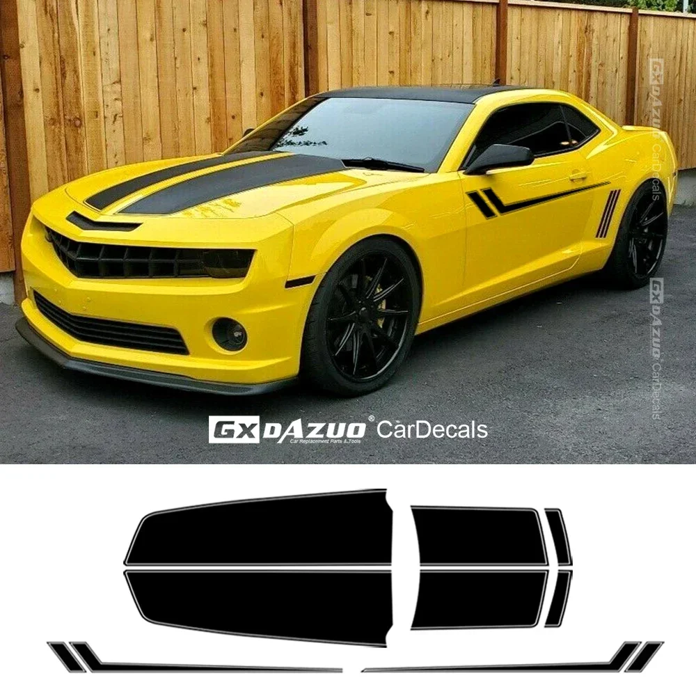 2010-2015 Racing Sport Stripes Car Waist Lines Sticker Auto Body Door Side Decor Vinyl Decals For Camaro RS LS SS LT