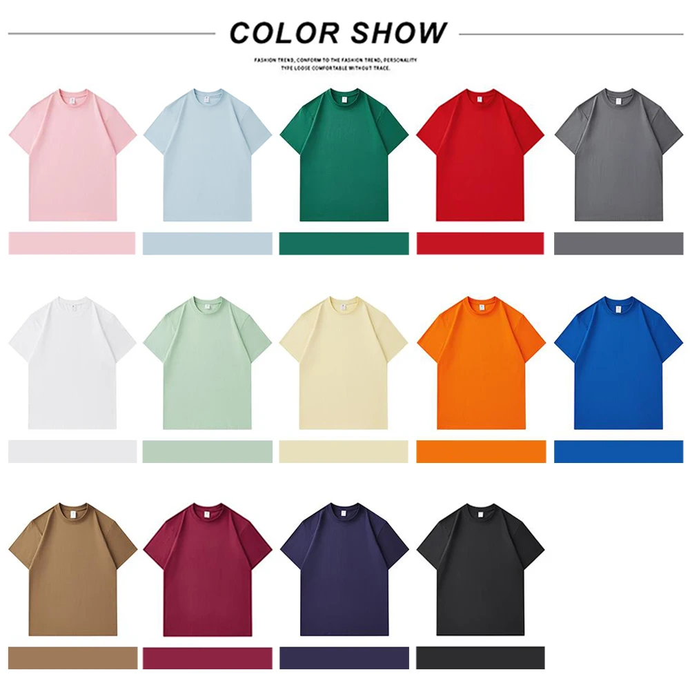 100% Cotton Heavyweight Unisex Tshirts Bulk 220 Gsm Heavy Weight Cotton T Shirt Men Drop Shoulder Oversize T Shirts De Hombre