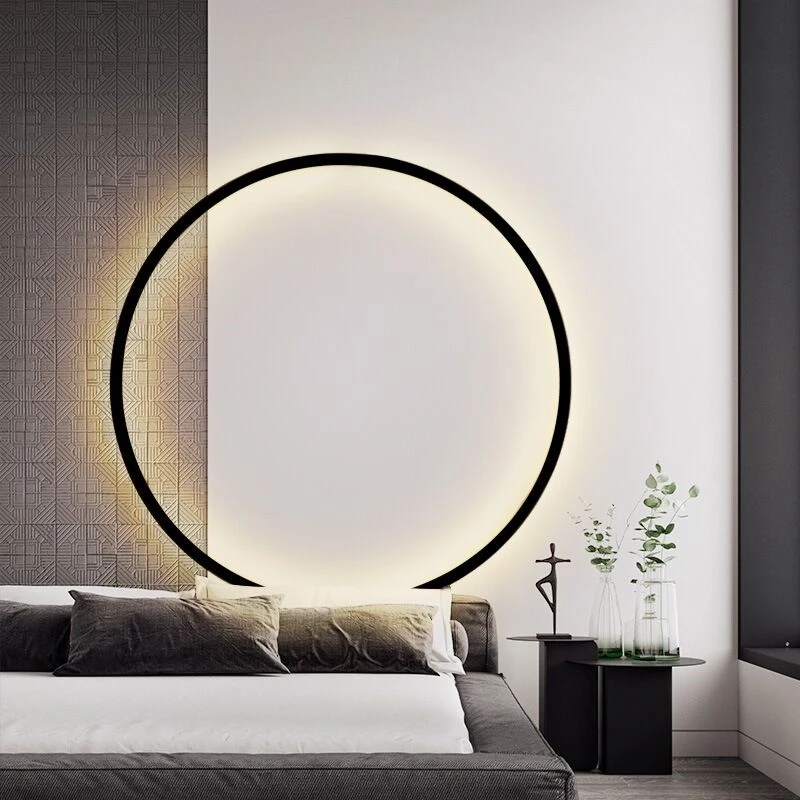 moderno simples circulo aconce wall light decoracao de fundo lampada led para sala de estar decoracao de sofa design de arte 01