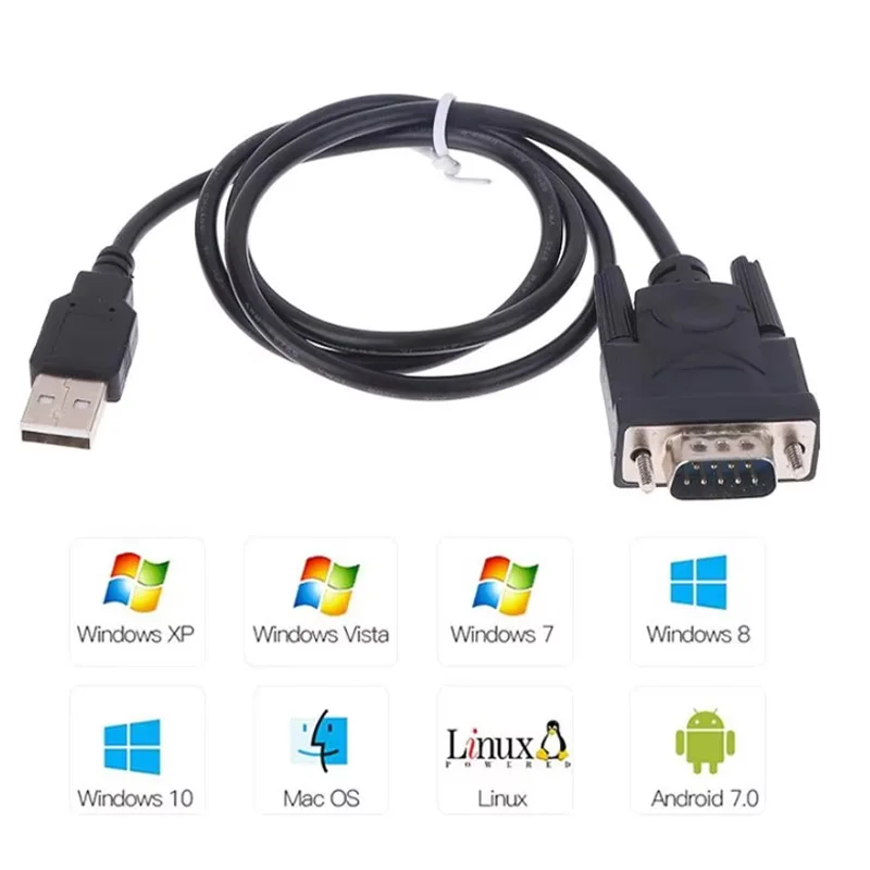 Convertitore adattatore cavo maschio da USB RS232 a DB a 9 Pin supporta Win 7 8 10 Pro System supporta vari dispositivi seriali cavo 75cm
