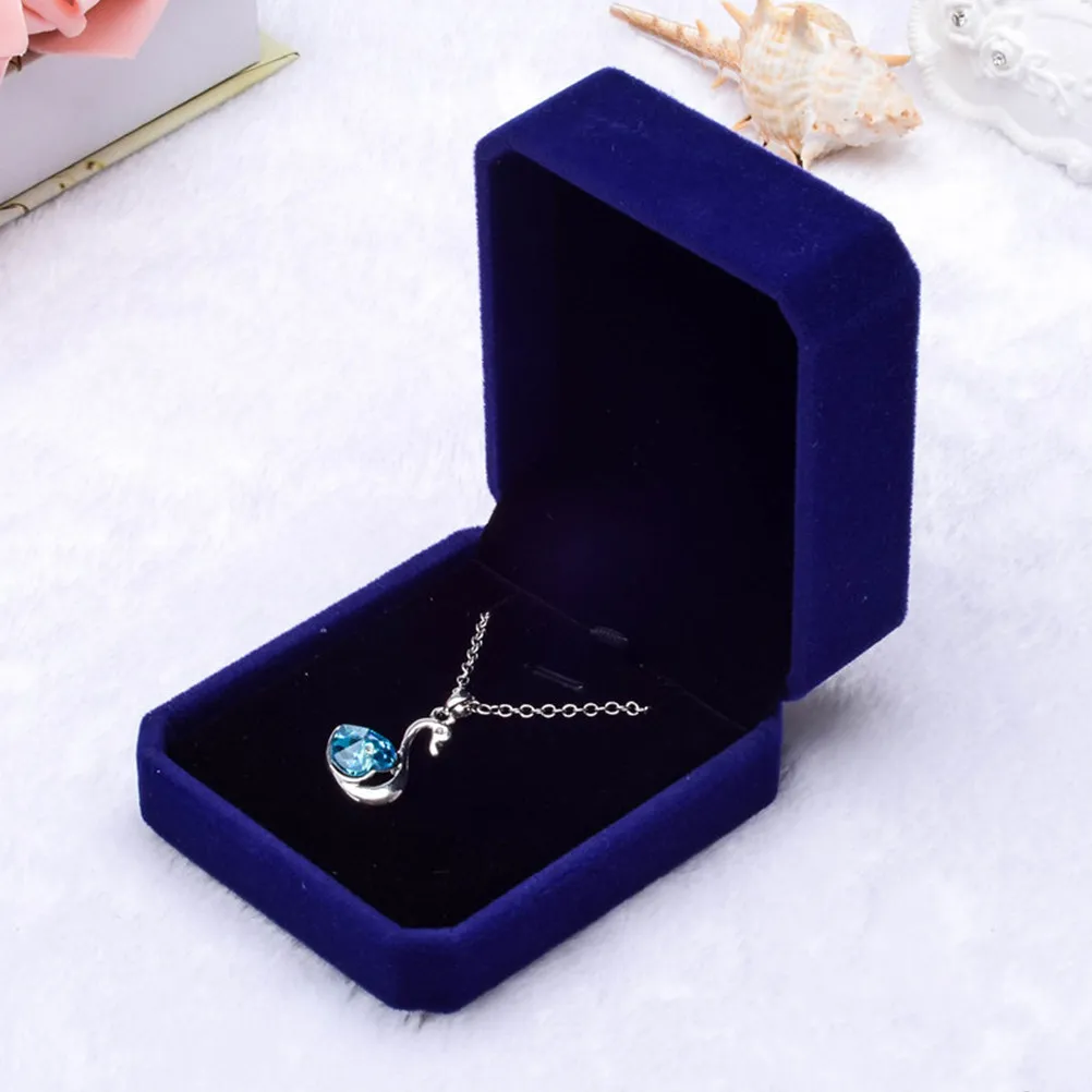 

4Pcs Blue Jewelry Box Set Premium Composite Material Elegant Gift for Ring Bracelet Anklet Storage Organizer