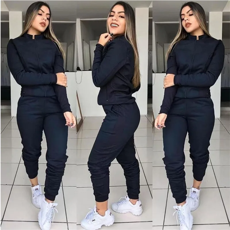 Joggers Women Set Fashion Women Tracksuit 2 Piece Sweat Suit For Sportwear Sport Gym Set Two Piece Set Winter Matching Set 2023