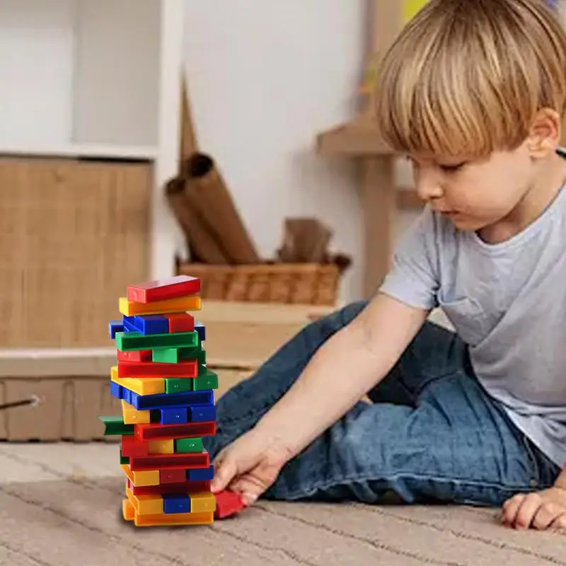 Juego de mesa de fiesta para adultos, bloques de apilamiento de madera interactivos, Cubo de equilibrio, juego de mesa familiar divertido para niños