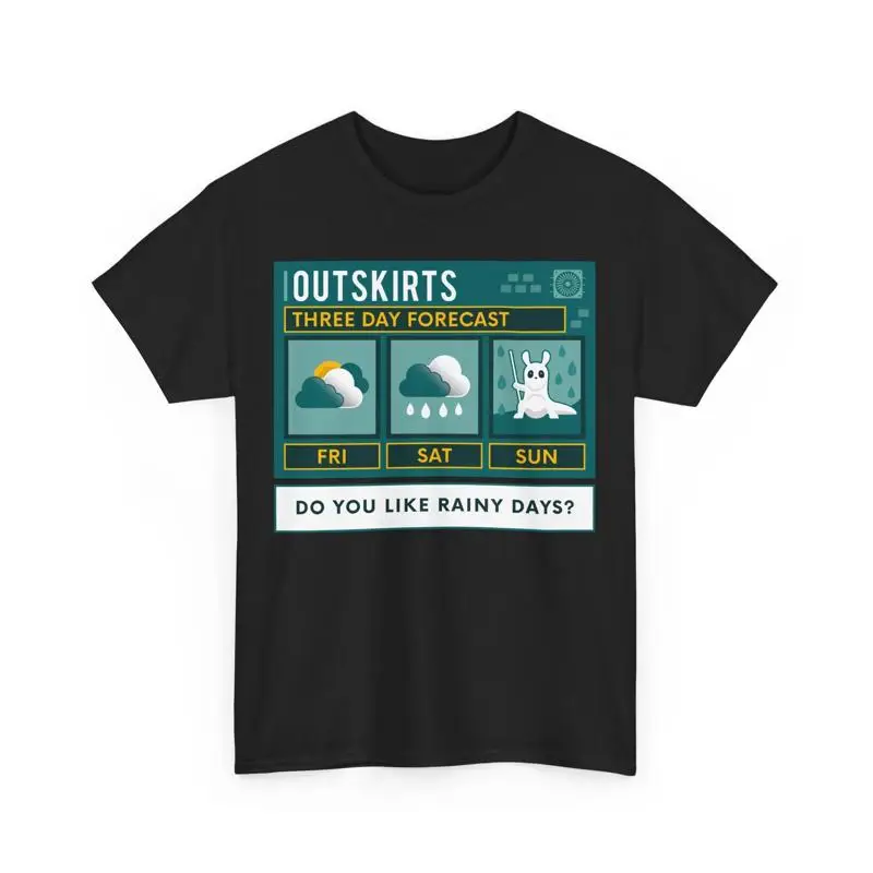 Slugcat Weather Forecast T Shirt Rain World Video Game Lizard Indie