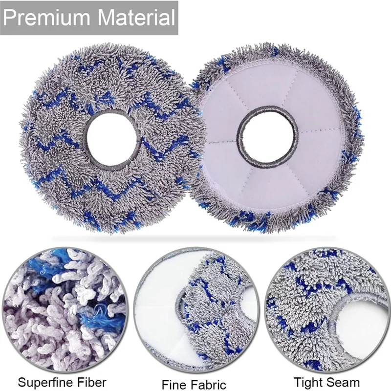 

Mop Pads Replacement Accessories For Ecovacs Deebot X1 OMNI/ X1 Turbo Robot Vacuum Cleaner Accessories Cleaning Cloth Wipes-Y48A