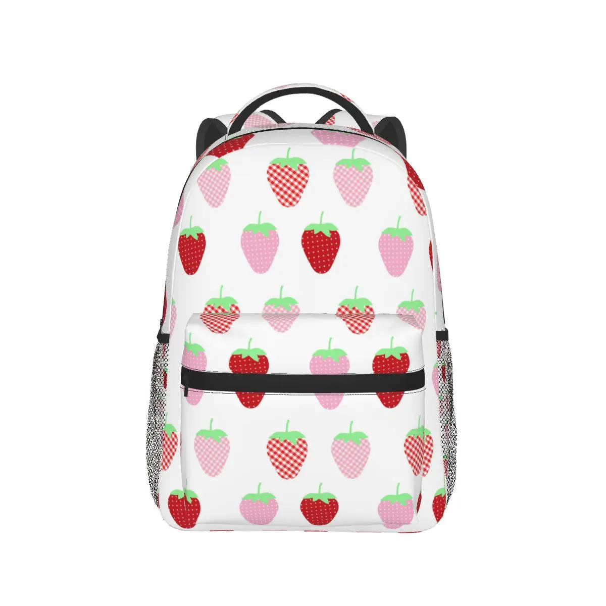 Cottage Core Strawberries Backpack Hot Sale Daypack Large Capacity Children BookBag School Bag Shoulder Bags for Men Women