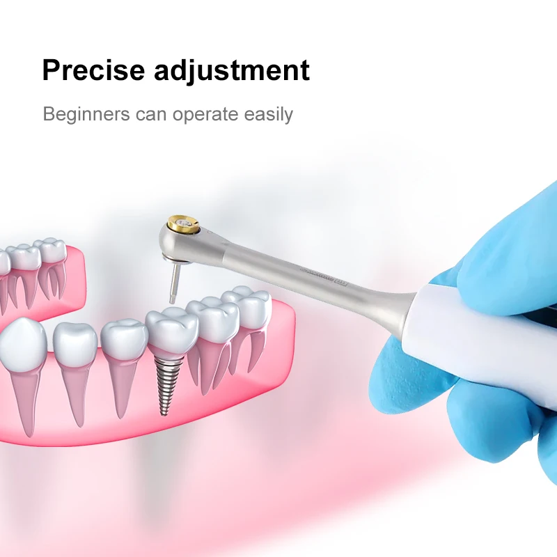 

VV Dendal Dental Electric Torque Wrench Set (with Ratchet and Color Screwdriver) 10-40N/cm for Routine Dental Maintenance
