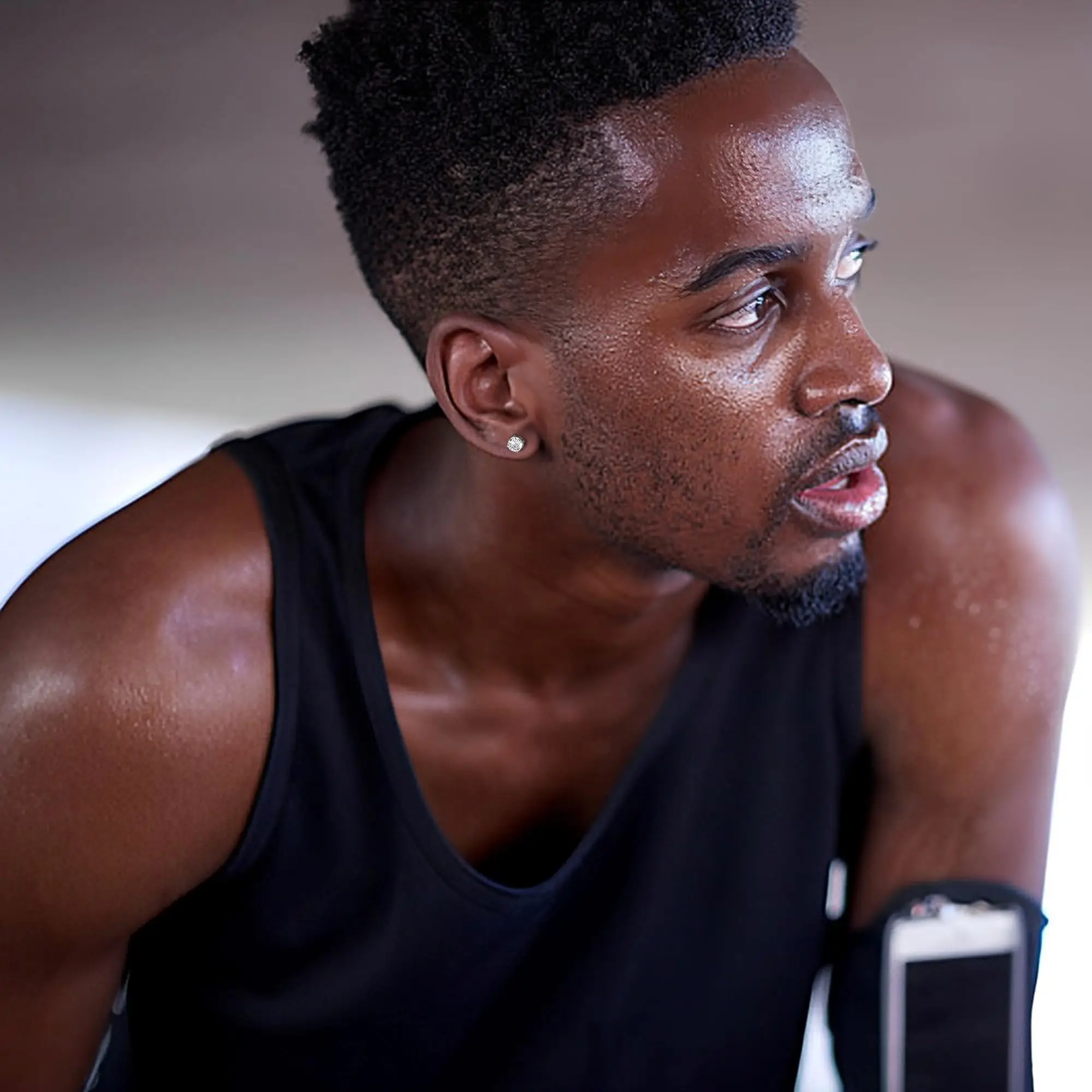 5-8 مللي متر الأقراط المغناطيسية للرجال النساء لامعة مكعب مستدير من الزركونيوم وأقراط غير مثقوب هيبوالرجينيك الفولاذ المقاوم للصدأ 1 زوج #4