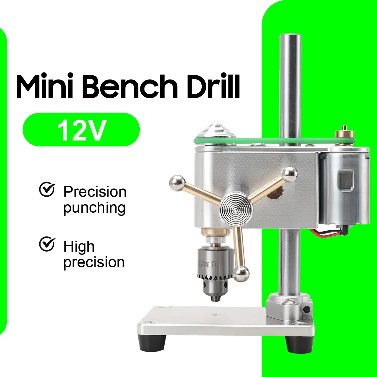 

Mini Metal Bench Drill Model Adjustable Pressure Precision Watch Bench Drill Model Ornament Collection