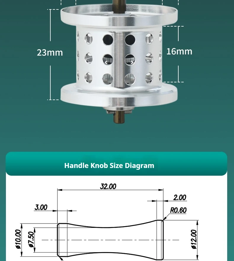 Lizard Fishing BOKI DC runde Baitcast-Rolle mit elektronischer Bremse, Micro-Casting, rostbeständig, Baitcast Angelrolle für Bäche – Detail 9