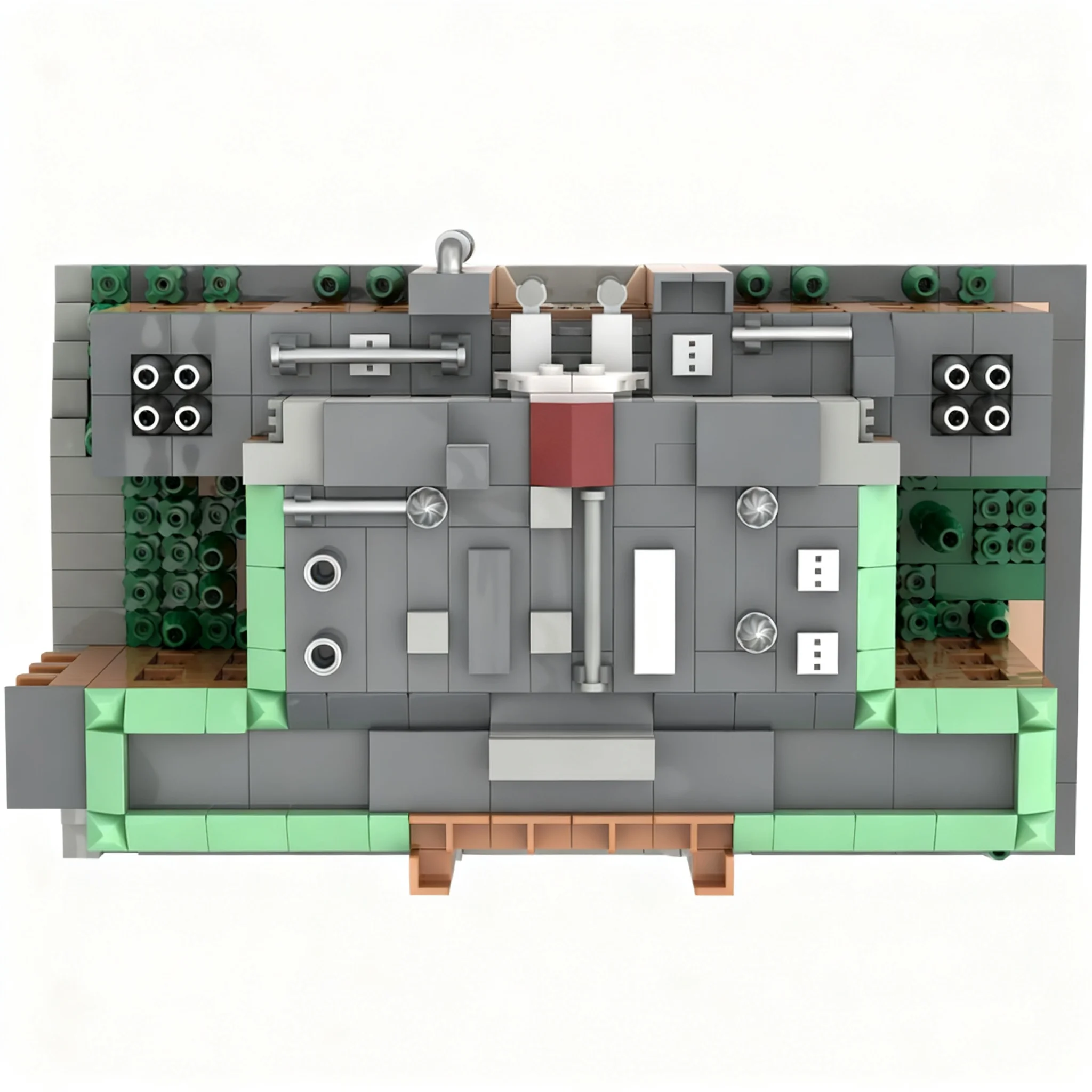 1365 деталей MOC Архитектурные миниатюрные иконки - Модель здания Бэгли Холл, строительные блоки для сборки, креативная коллекция, декоративное искусство на день рождения