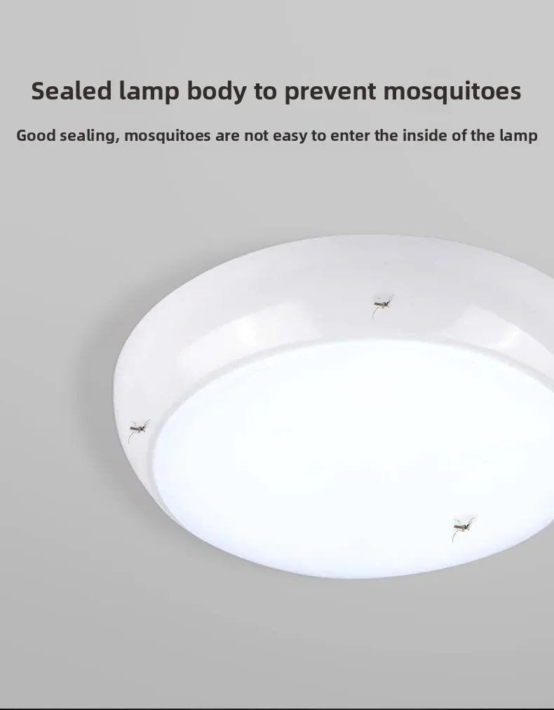 Led الطوارئ ثلاثة برهان ضوء السقف الحمام شرفة مقاوم للماء مقاوم للرطوبة ضوء ذكي الميكروويف التعريفي مصباح #5