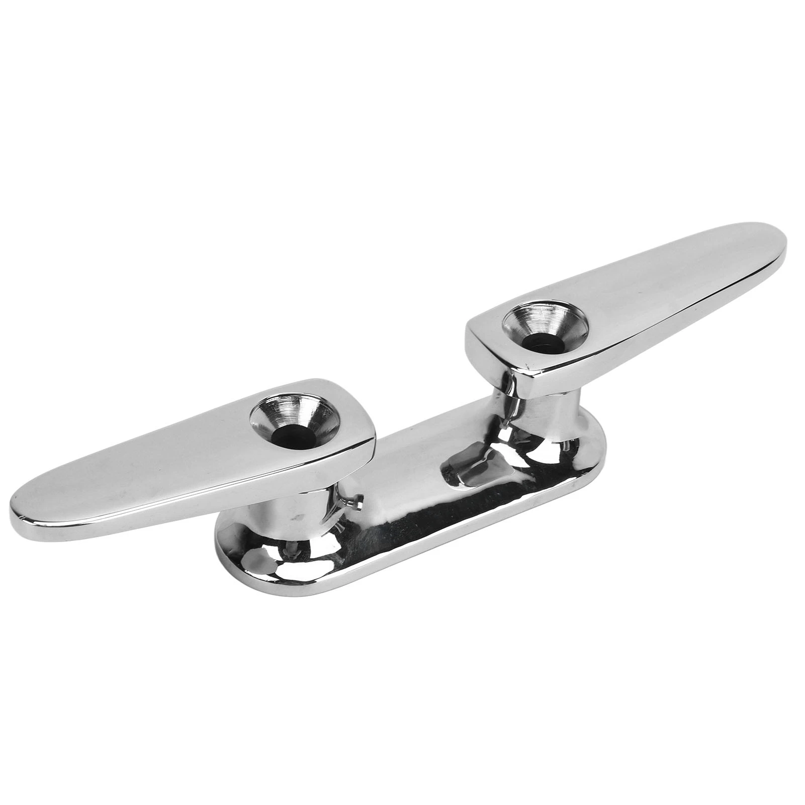 

10in Dock Cleats 316 Stainless Steel Mirror Polishing Open Base Deck Mooring Rope Tie Down Anchor Cleat