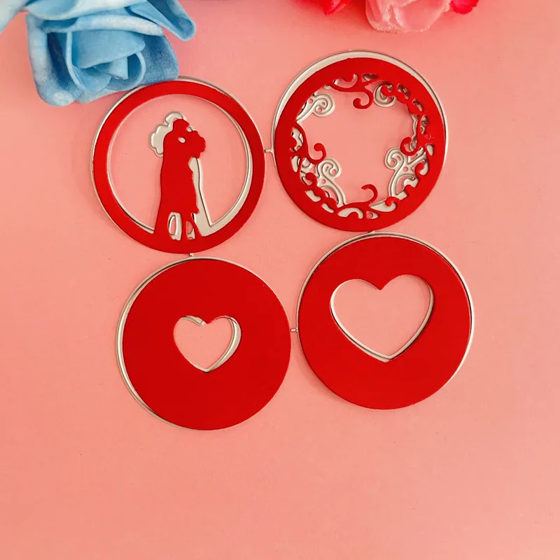 valentine lower round heart shape die Metal Cutting Dies DIY Scrapbook Paper Cards Embossing Craft Die Cut handmade craft