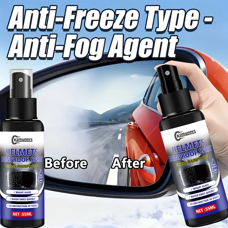 Anti-fog and Waterproof Spray | Ensures Long-lasting Clear Vision on All Glass and Plastic Surfaces, Using a Water-based, Non-oi