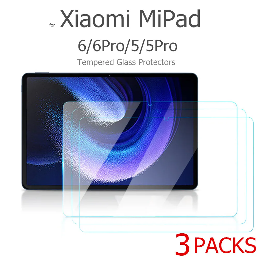 

3Pack Tempered Glass Protectors for Xiaomi Pad 6 Mi Pad 6 Pro Screen Protector for Redmi Pad SE Mipad 5 4 Plus Protective Films