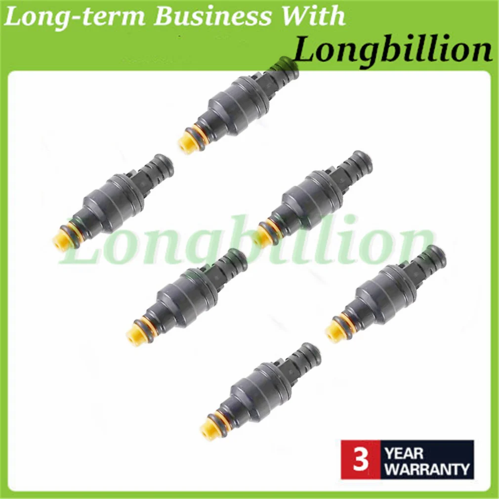 Set of 6 Fuel Injectors for 1994-1998 Audi 2.8L I6 V6 OEM 0280150552