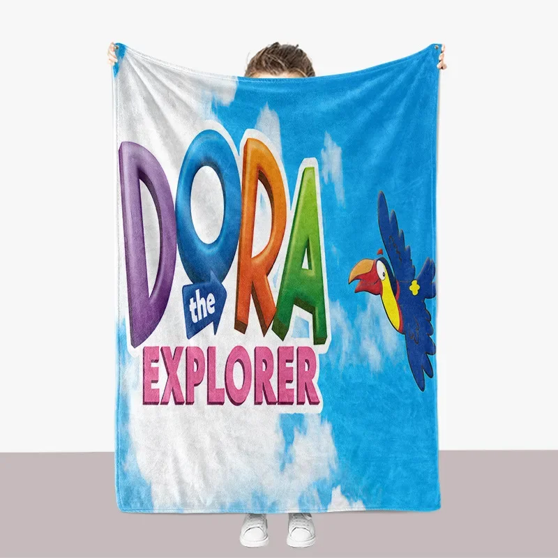 Dora Explorer Oversize Throws Blankets Kawaii Anime Cartoon Flannel Blanket Spring and Autumn Warm Blanket Home Decor Rugs Gifts