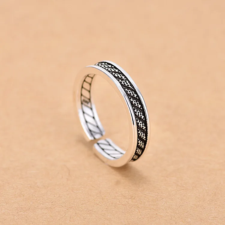Hot 925 Sterling Silver Ring AAA Zircon Adjustable Simplicity Fashion Women Jewelry Accessories Wedding Party Gift Opening Rings