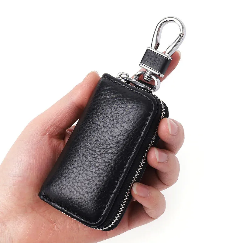 NEW High Quality Genuine Leather KeyChain Unisex Key Bag Slim Car Smart Housekeeper Mini Small Keys Case Pouch Car Key Holder