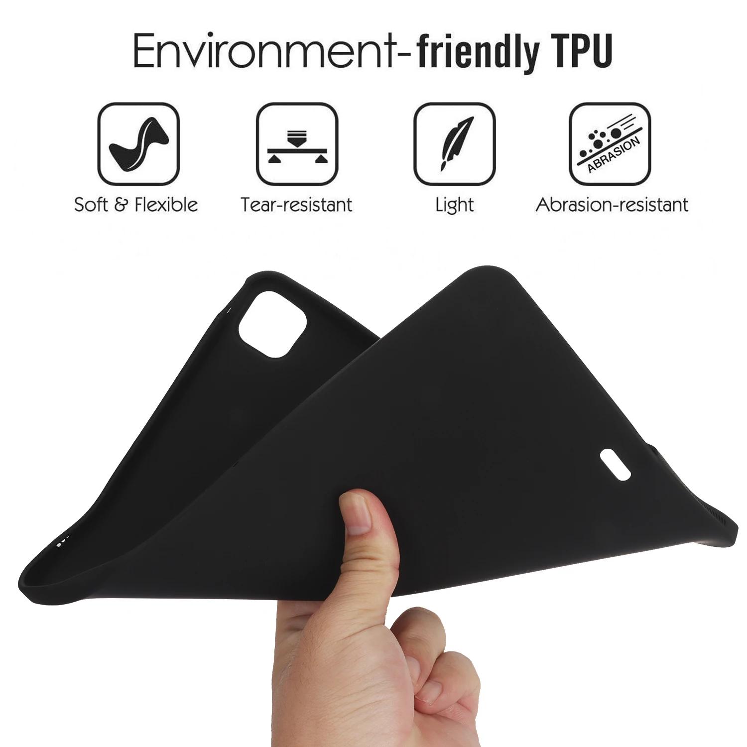 Soft and Flexible TPU Solid Color Shockproof Protective Tablet Cover Case for Ipad  5 6 10.2 10.9 11 Air 3 4 5 MIni 1 2 3 4 5 6