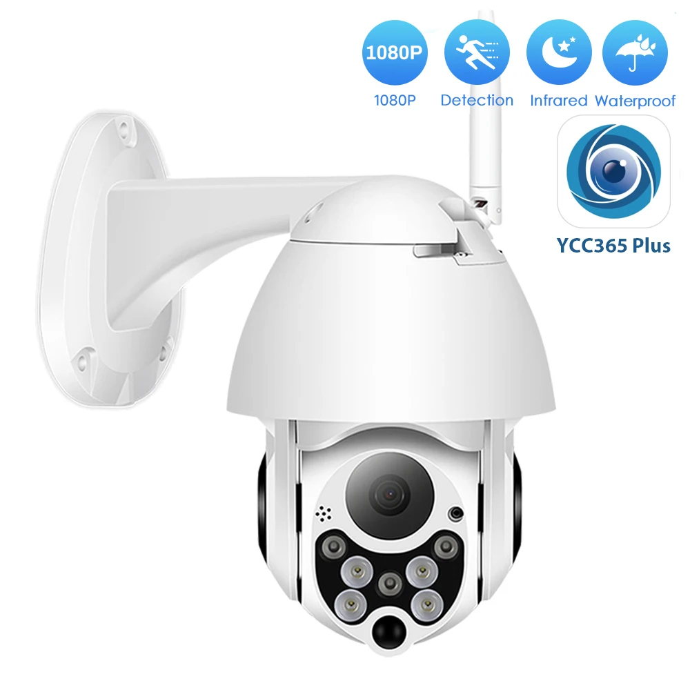 

YCC365 Plus Wifi Camera Outdoor 1080P HD CCTV Security Camera PTZ 4x Zoom Waterproof Speed Dome Wireless Surveillance Camera New