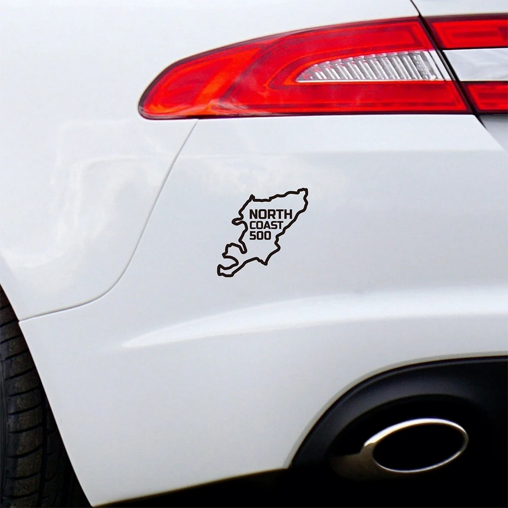 ملصقات سيارات على الساحل الشمالي ، ملصق فينيل ، للنافذة والمصد ، حلادة مضحكة ، nc500