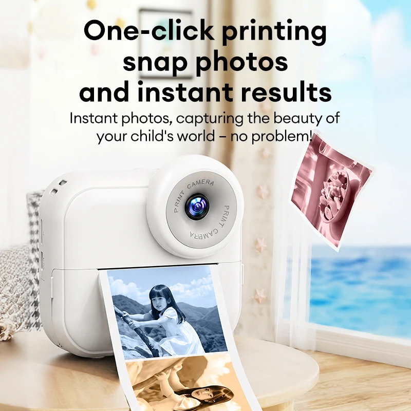 Lenovo DY35 Portable Instant Camera Set 8x Digital Zoom 1080p HD Video 2-in-1 Mini Thermal Printer Educational Toy Photo Printer view 5
