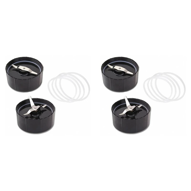 

B82B-2 Set Replacement Cross And Flat Blades - Replacement Parts With Extra 8 Gaskets For 250W Blender Juicer Mixer