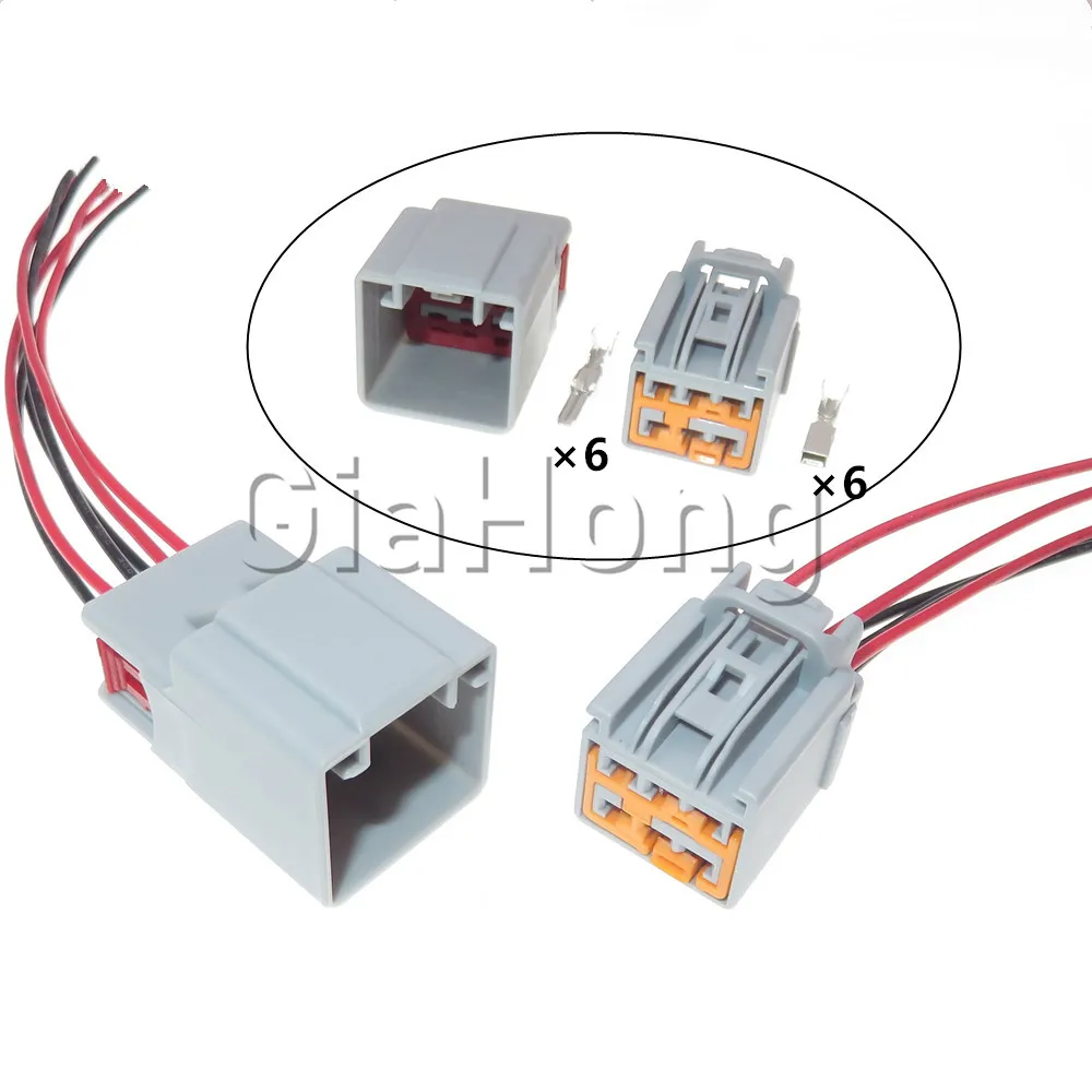 

1 Set 6 Ways AC Assembly 2.8 Series Automobile Connector Car Wire Harness Plastic Housing Plug 7282-6466-40 7283-6466-40