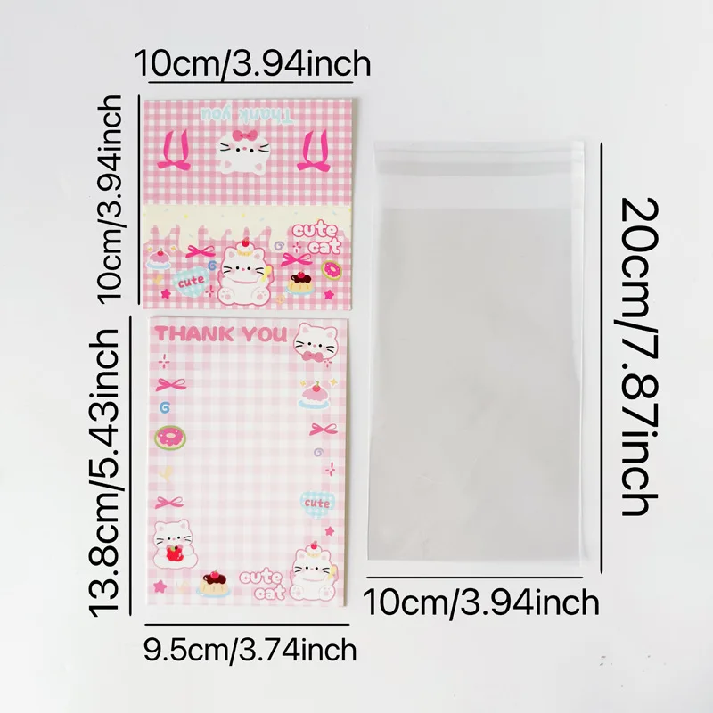 10-teiliges Kawaii Kpop-Kartenpaket-Set für Welpen, Katzen, Capybara, Fotokartenhalter mit Trägerbrett, Kartenschutz für Geschenkverpackungen – Detail 8