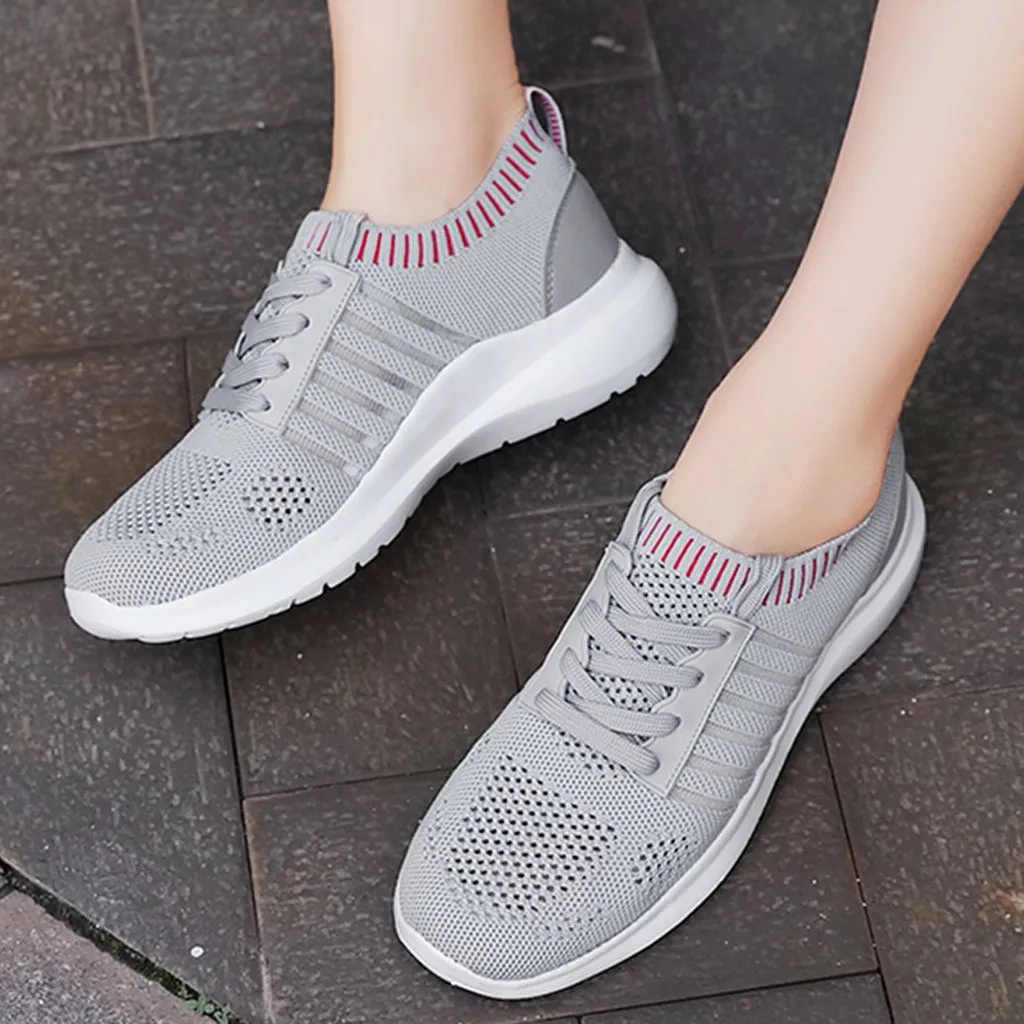 

Breathable Mesh Women Sneakers 2024 autumn Comfortable Running Shoes Woman Soft Sole Knitted Sock Shoes