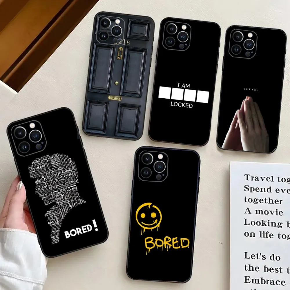 221b S-Sherlock-Holmes-TV  Phone Case For iPhone 15,14,13,12,11,Plus,Pro Max,XS,X,XR,SE,Mini,8,7 Soft Silicone Cover