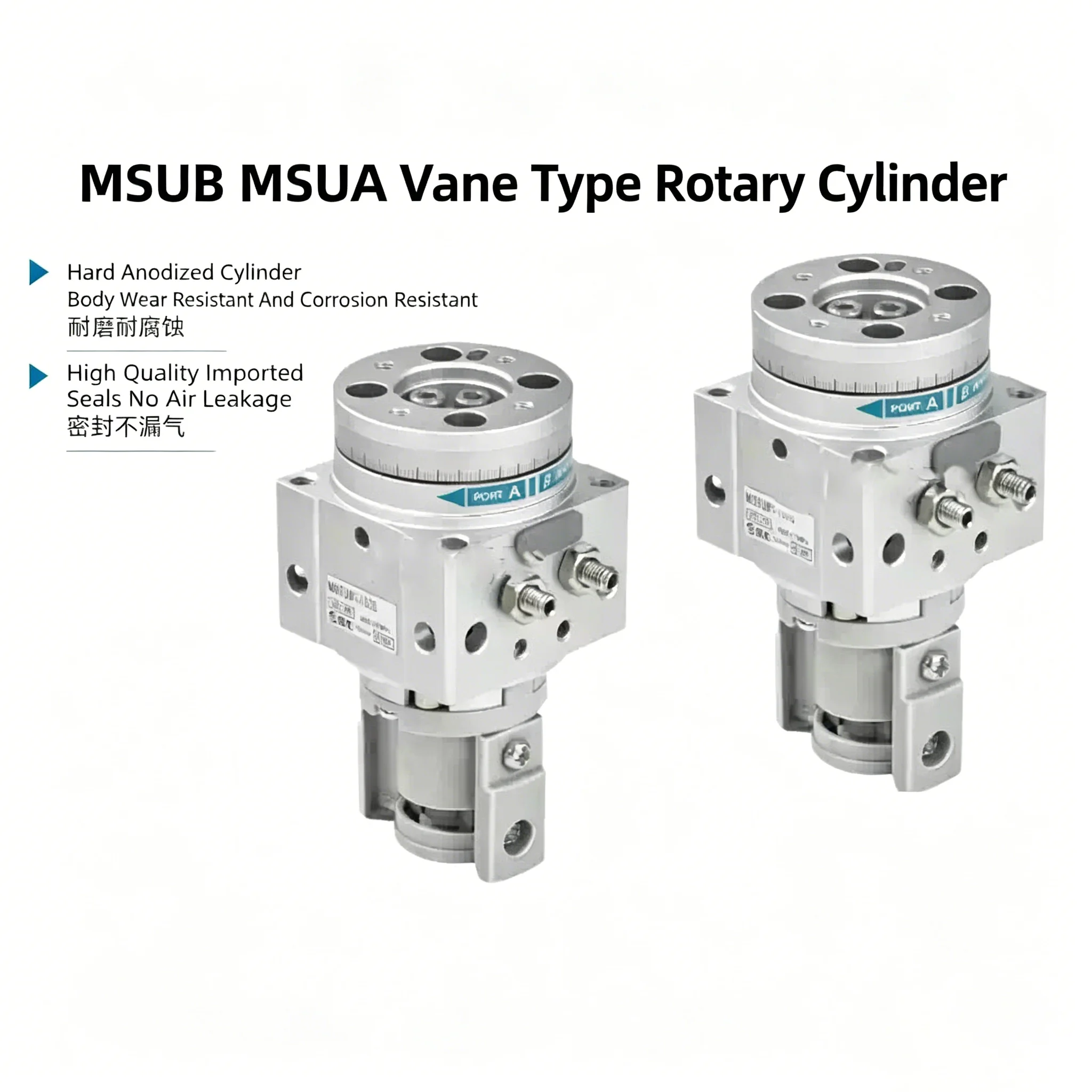 MSUB MDSUB 1 3 7 20-90S 180S Side ported type MSU Rotary Table/Pneumatic Cylinder MSUA MDSUA 1 3 7 20-90S 180S