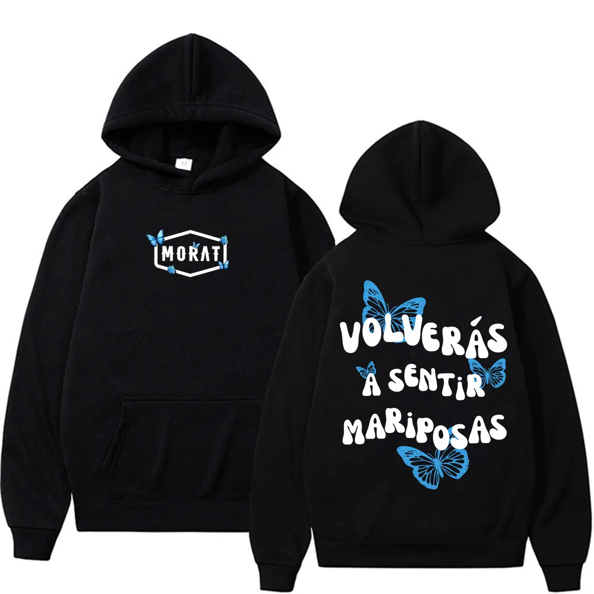 Band Morat Volveras A Sentir Mariposas Merch Hoodies Herren Damen Mode Hip Hop Rock Sweatshirts Fleece Casual Oversized Hoodie – Detail 2