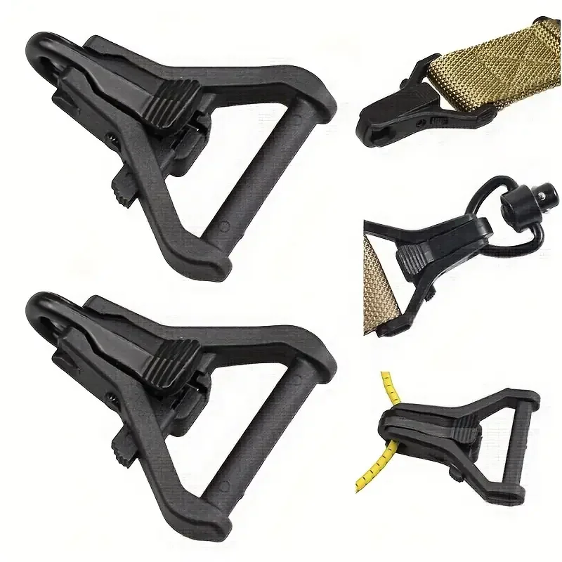 2 Correas de Nylon/PA con Punto de Anclaje Paraclip, Ajuste Universal para Correas de 1.25 Pulgadas, Accesorio para Caza y Armas de Juguete