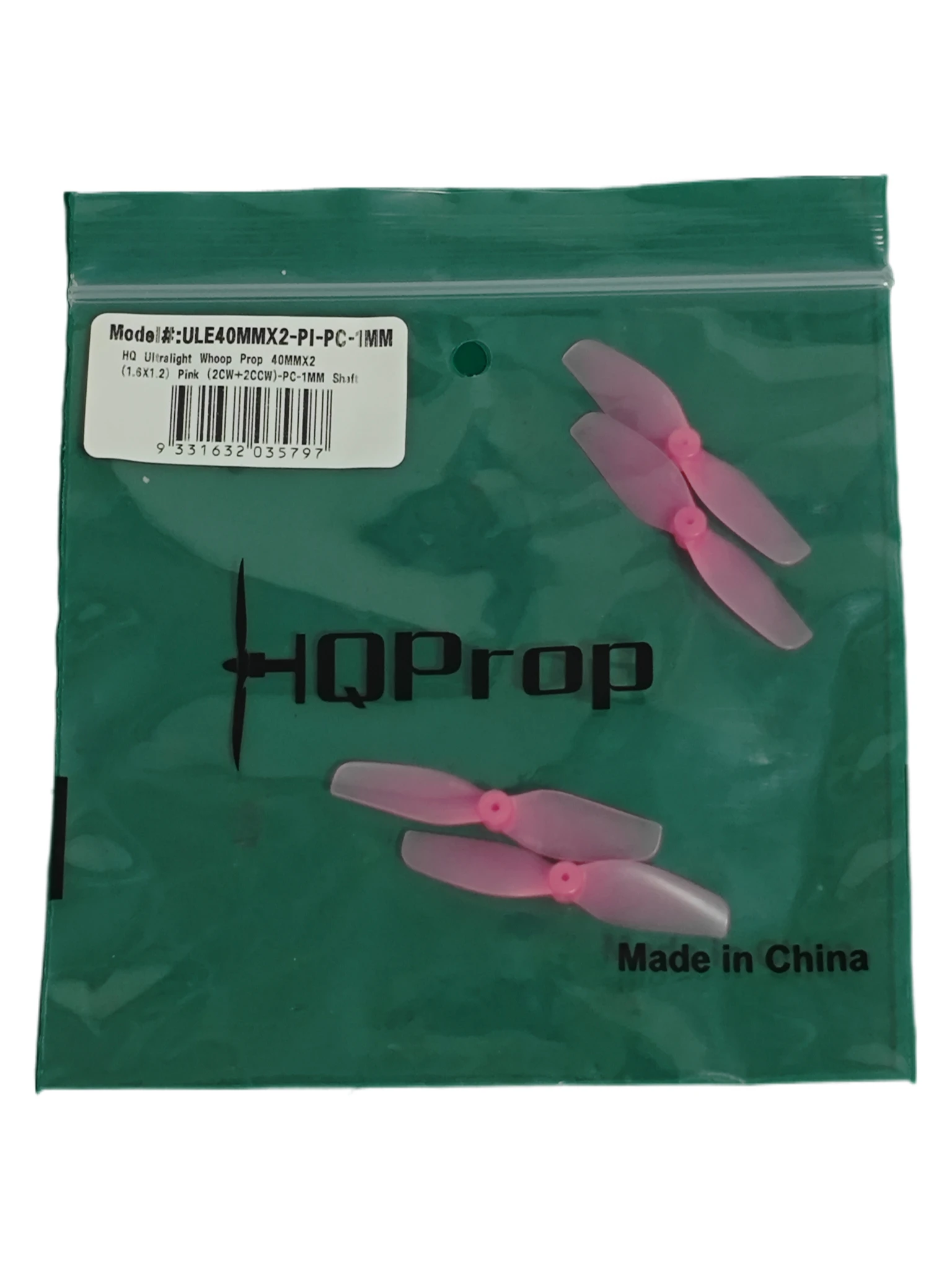 HQ Ultralight Prop 40mmx2(1.6x1.2) 40mm 2-blade Propeller 1.0mm Shaft for Moblite7 Whoop Rc Drone Fpv Racing Replace Accessories