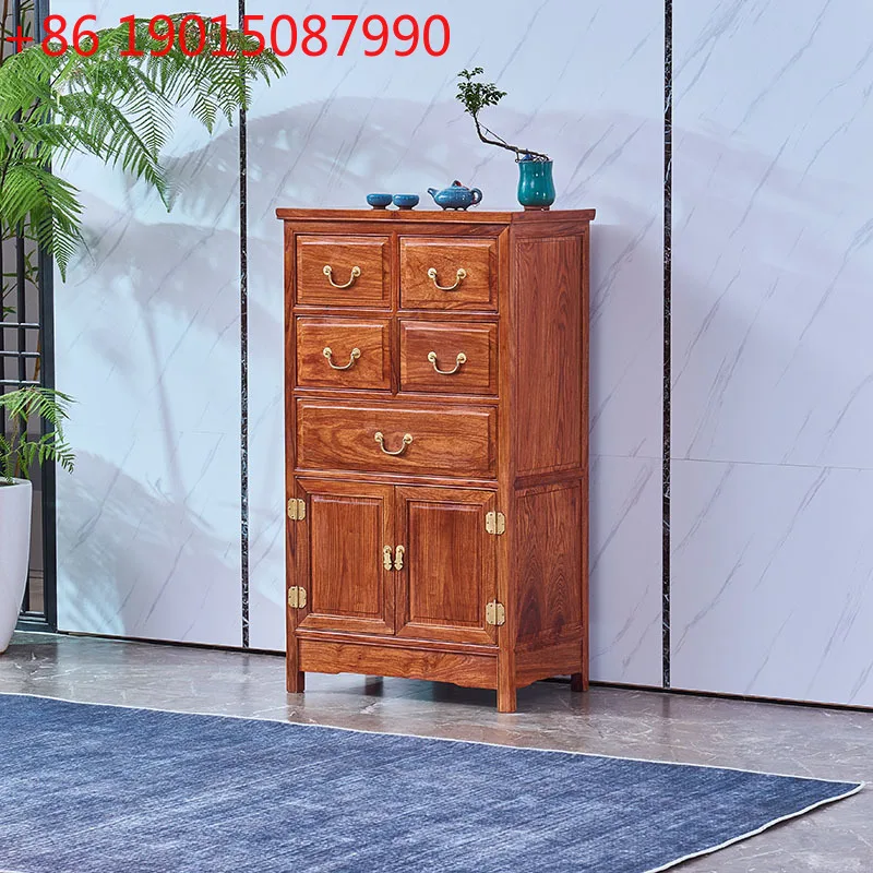 

Mahogany chest storage hedgehog red sandalwood bedroom study Chinese living room against the wall with door bucket