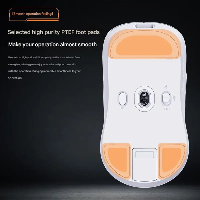 METAPHYUNI P2 Mouse da gioco 60g Wireless 3 modalità simmetrico compatto per mani piccole e medie ergonomico leggero Vendita calda